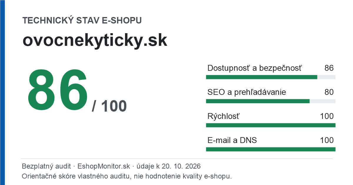 Zdieľacia karta: technický stav ovocnekyticky.sk 86 z 100