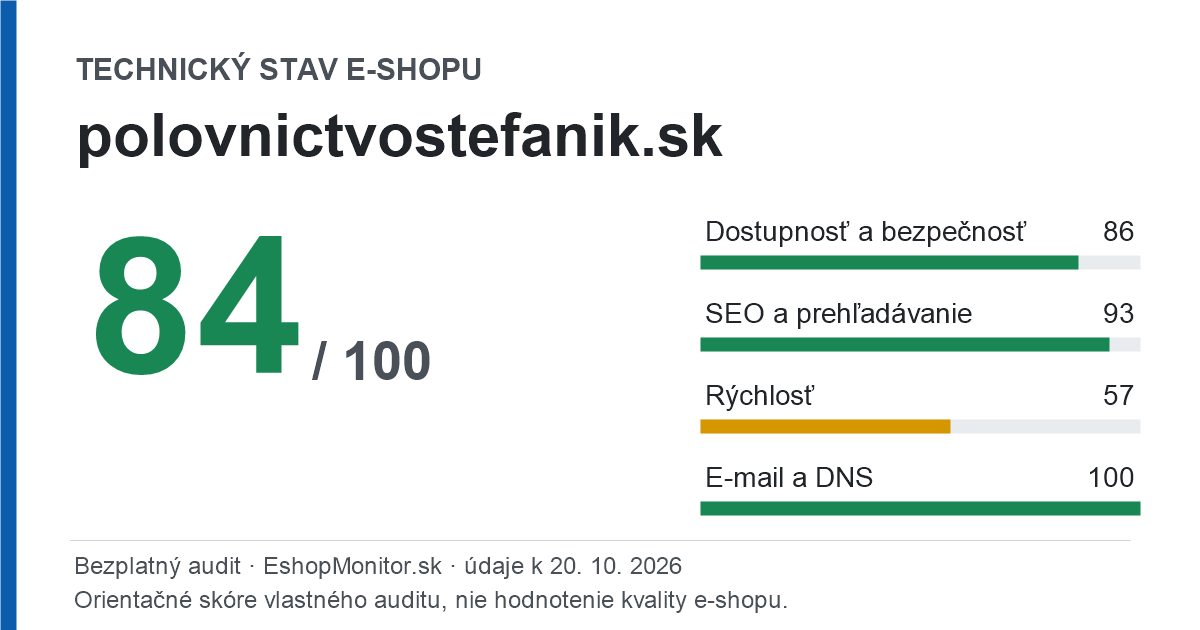 Zdieľacia karta: technický stav polovnictvostefanik.sk 84 z 100
