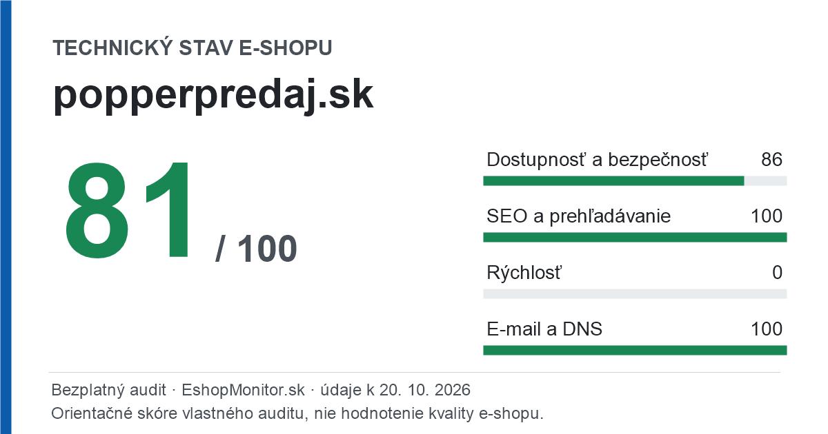 Zdieľacia karta: technický stav popperpredaj.sk 81 z 100