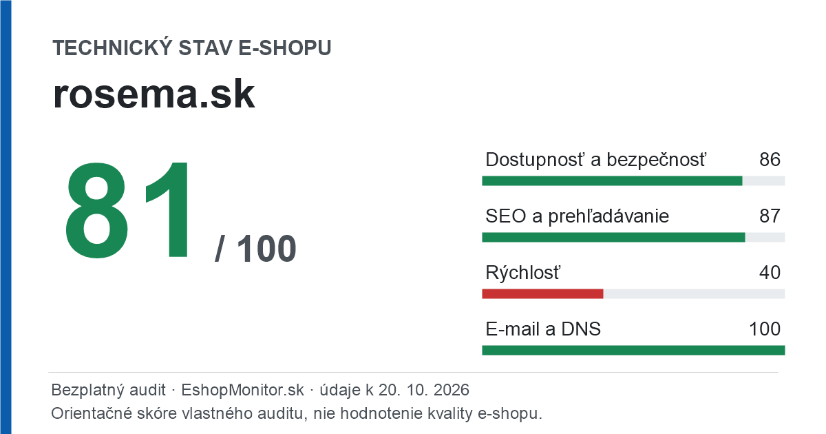Zdieľacia karta: technický stav rosema.sk 81 z 100