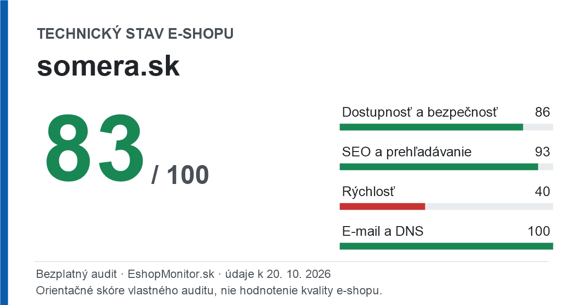 Zdieľacia karta: technický stav somera.sk 83 z 100