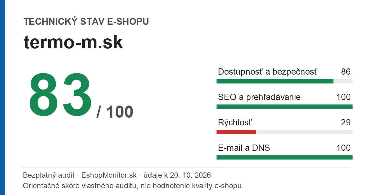 Zdieľacia karta: technický stav termo-m.sk 83 z 100