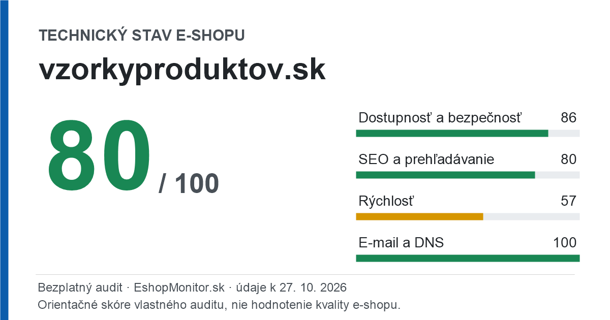 Zdieľacia karta: technický stav vzorkyproduktov.sk 80 z 100