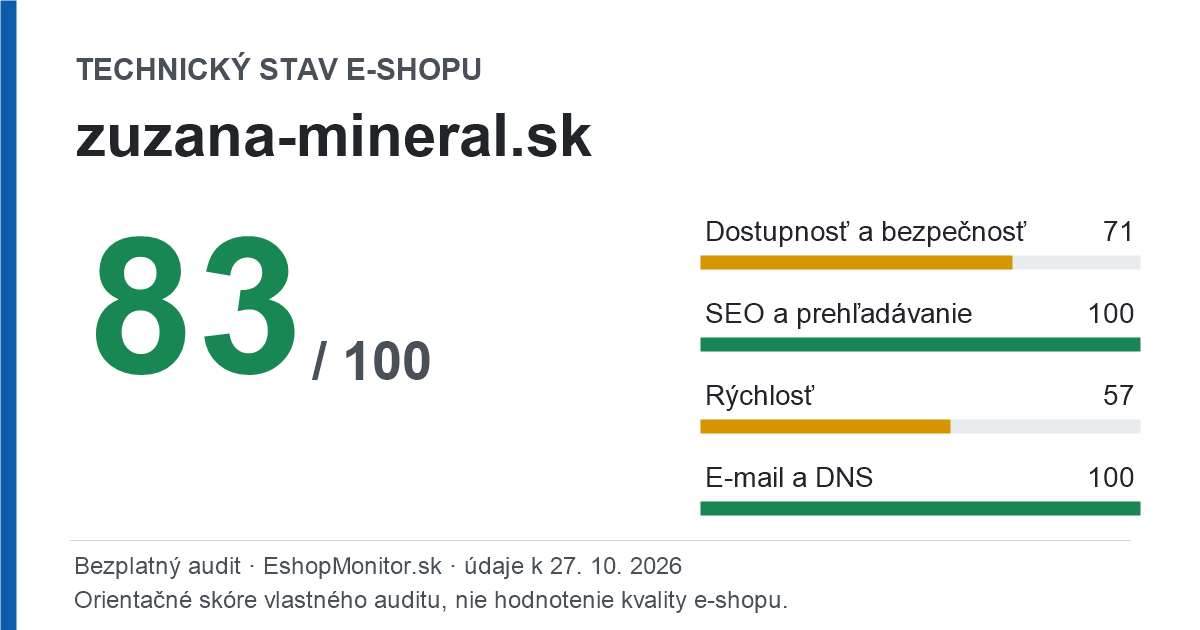 Zdieľacia karta: technický stav zuzana-mineral.sk 83 z 100