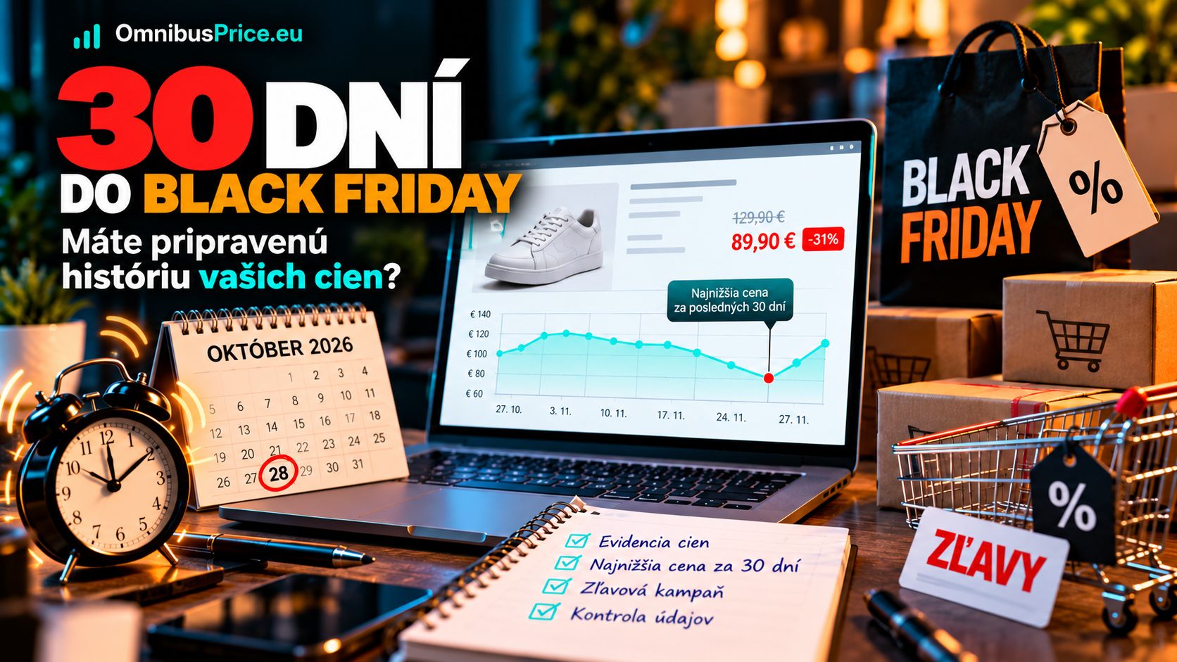 30 dní do Black Friday. Máte pripravenú históriu vašich cien? Prečítajte si náš článok.