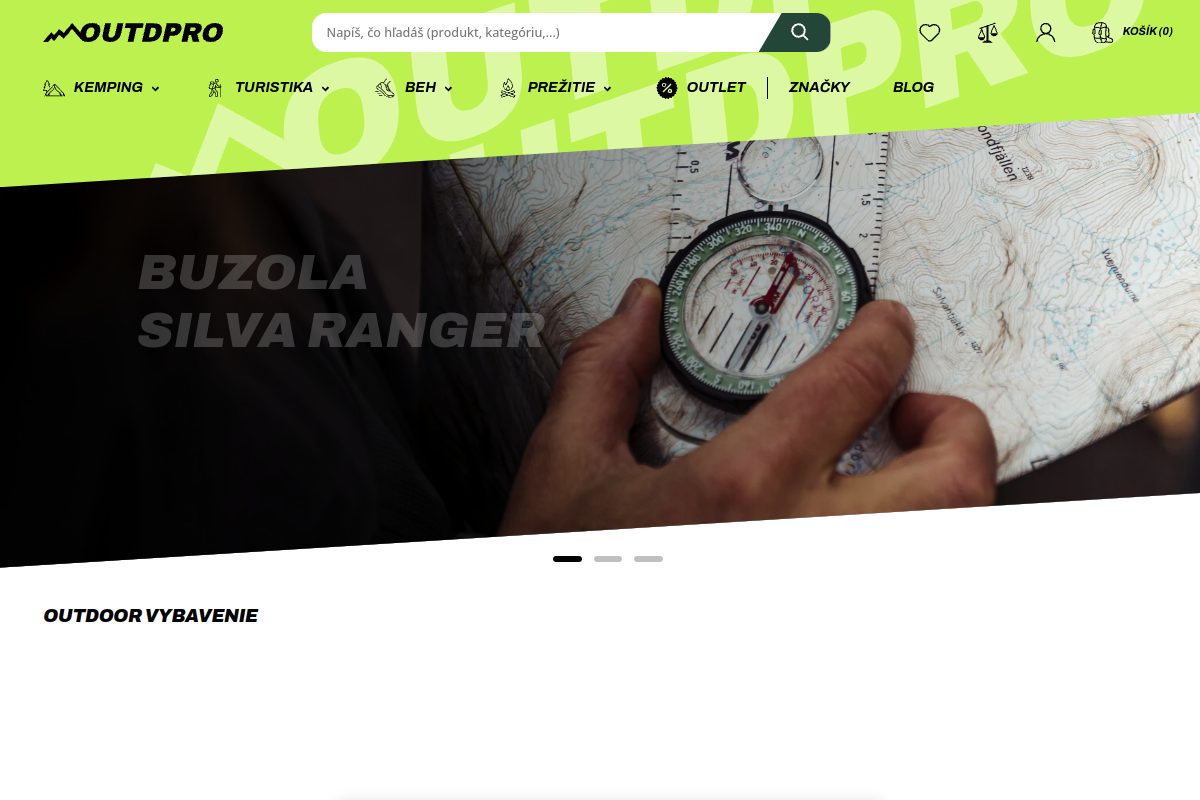 Náhľad e-shopu OUTDPRO.sk - outdoor, outdoorové vybavenie